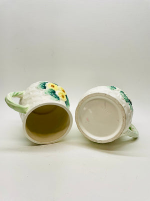 Set of 2 Flower Basket Mugs