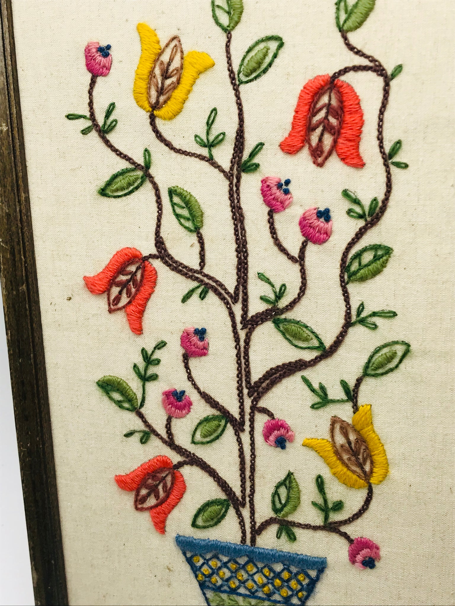 Plant Embroidered Art