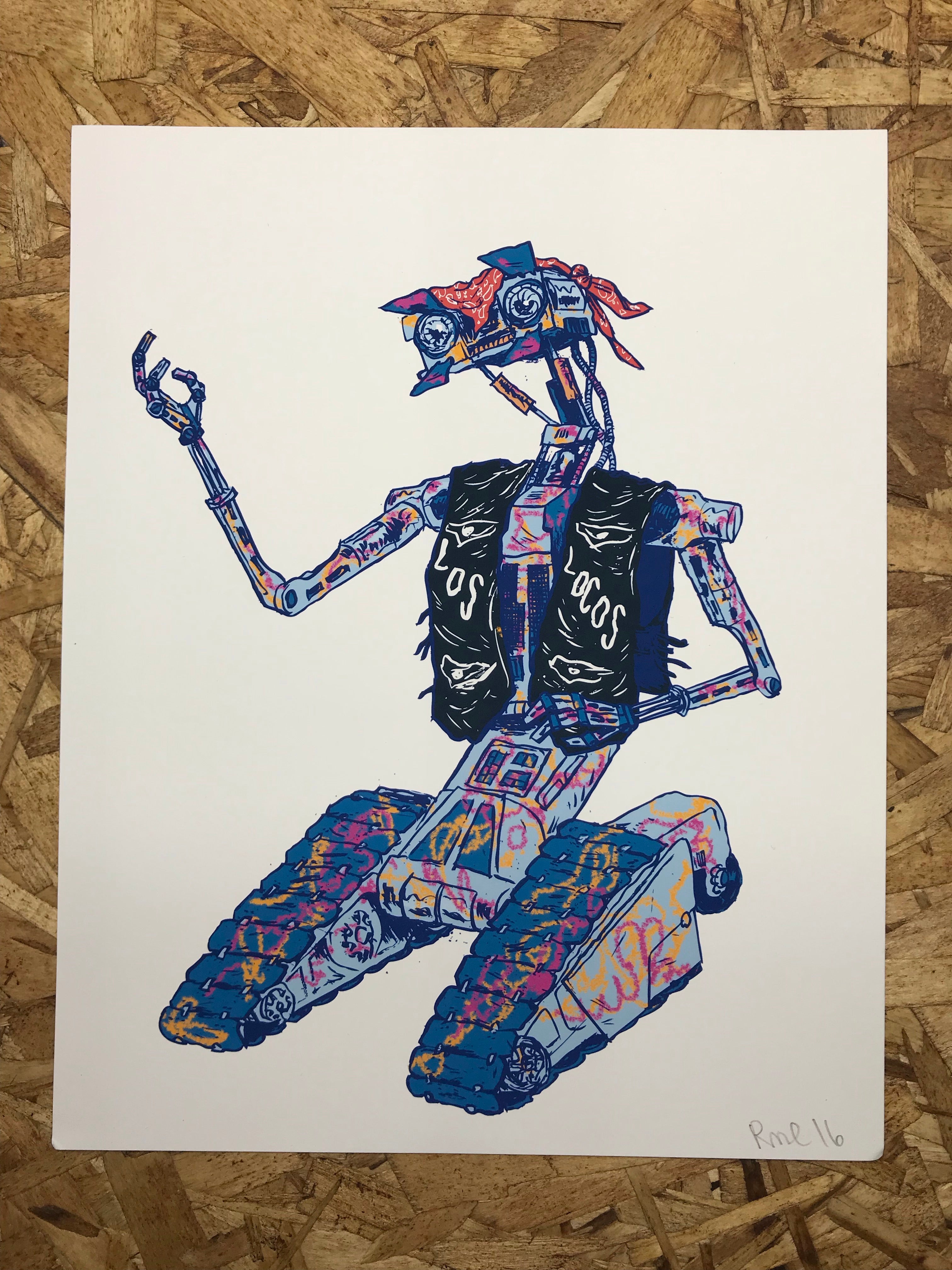 Johnny-5 8x8in Giclee Print by Ryan LaMunyon – Pinecone+Chickadee