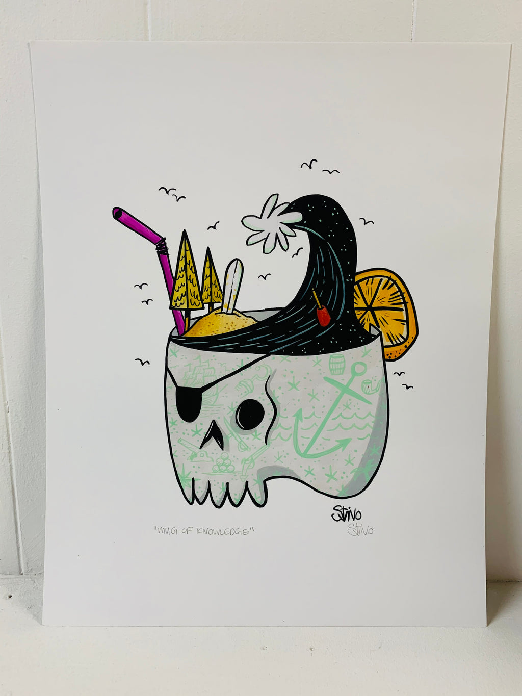 Mug of Knowledge Print by Stivo