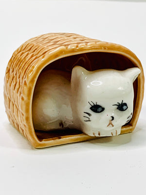 Tiny Kitten in a Basket