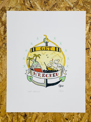 Get Wrecked Print by Stivo