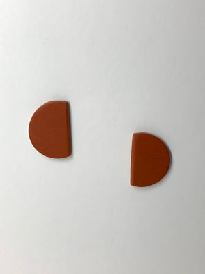 Half Moon Terra Cotta Earrings