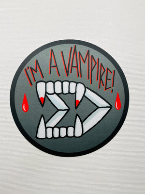 I’m A Vampire Vinyl Sticker