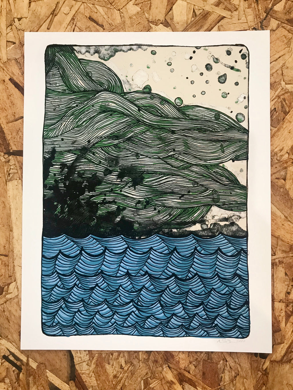 Waves And Sky 8.5x11in Giclee Print