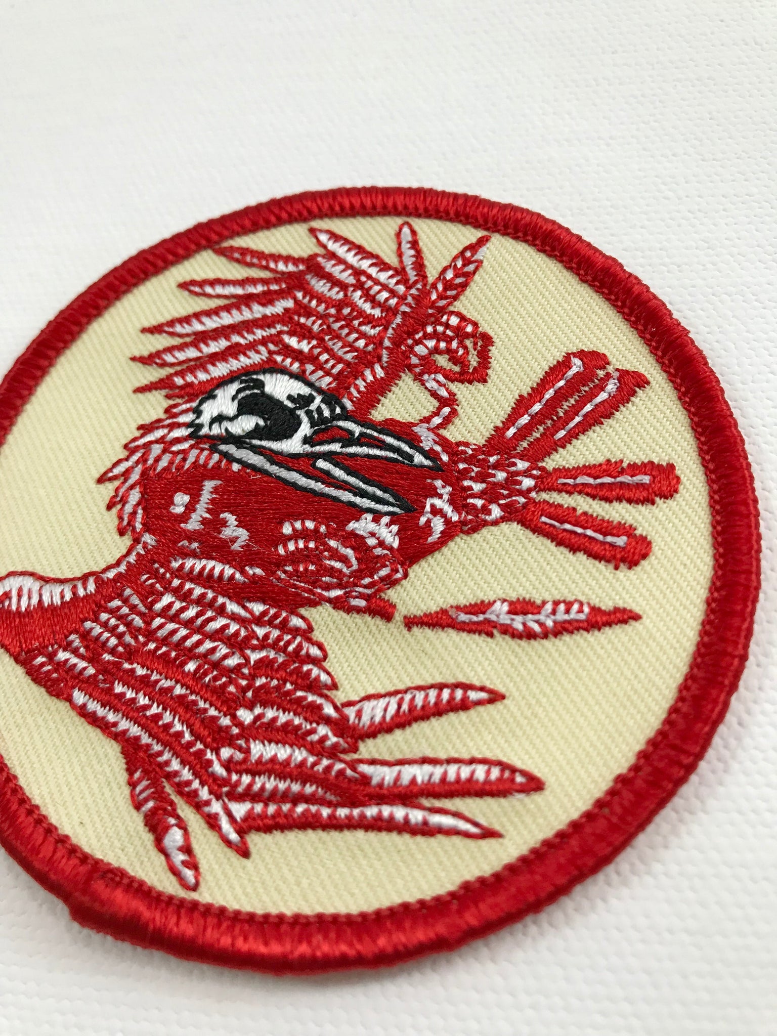 Bird Skeleton 3x3in. Embroidered Patch