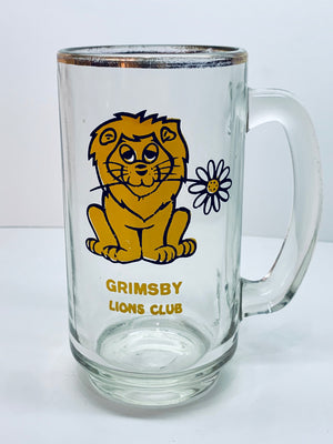 Grins by Lions Club Vintage Glass