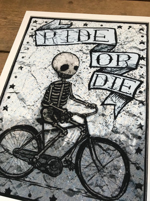 Ride or Die Biker 12x16in Giclee Print by Kris Johnsen