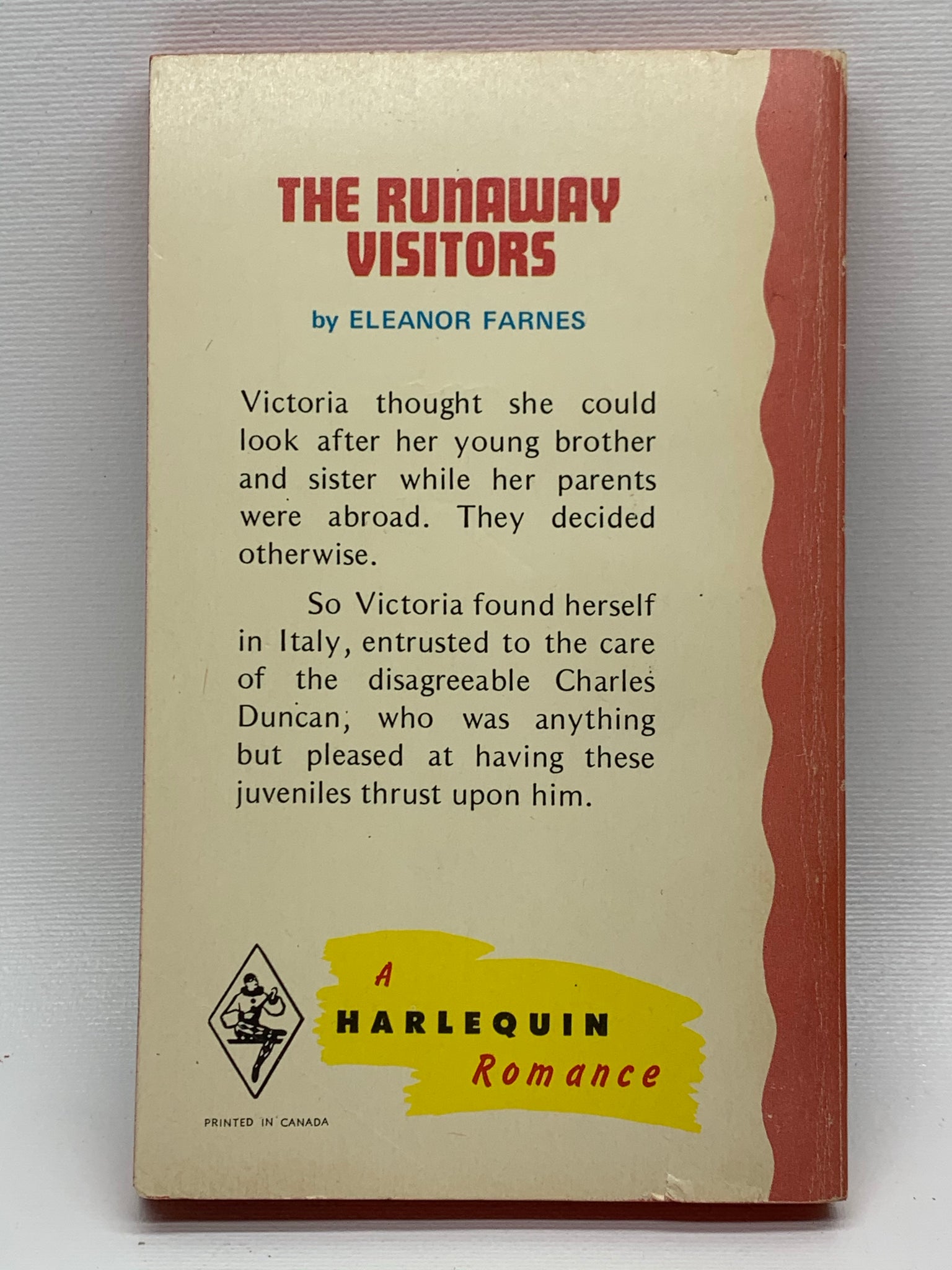 The Runaway Visitors Vintage Romance Paperback