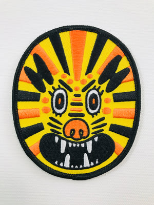 Lion Face Embroidered Patch