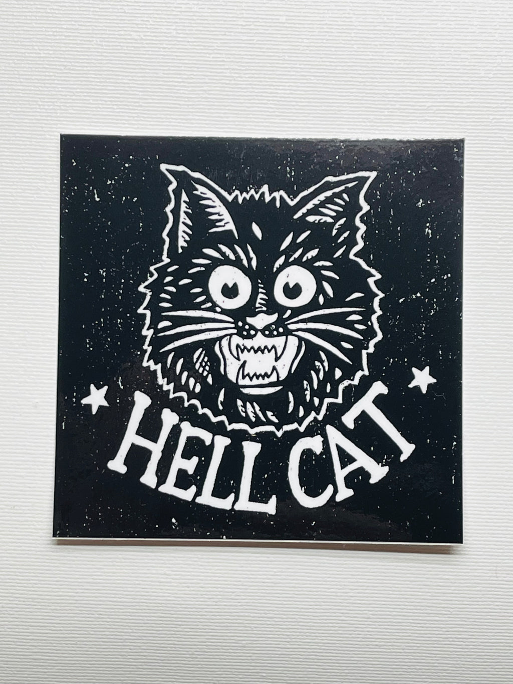 HELL CAT Square Cat Sticker