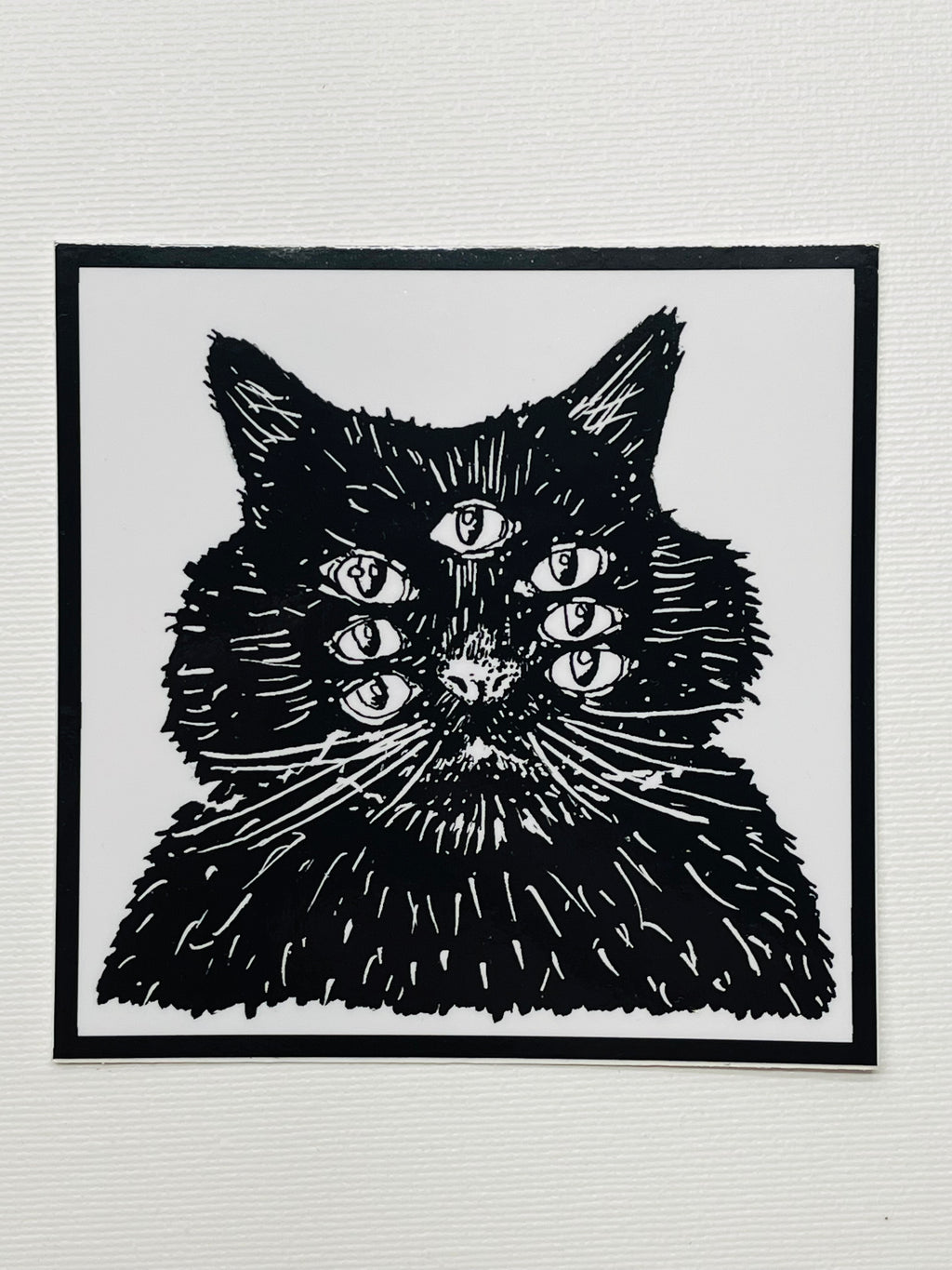 Harry Beast Square Cat Sticker