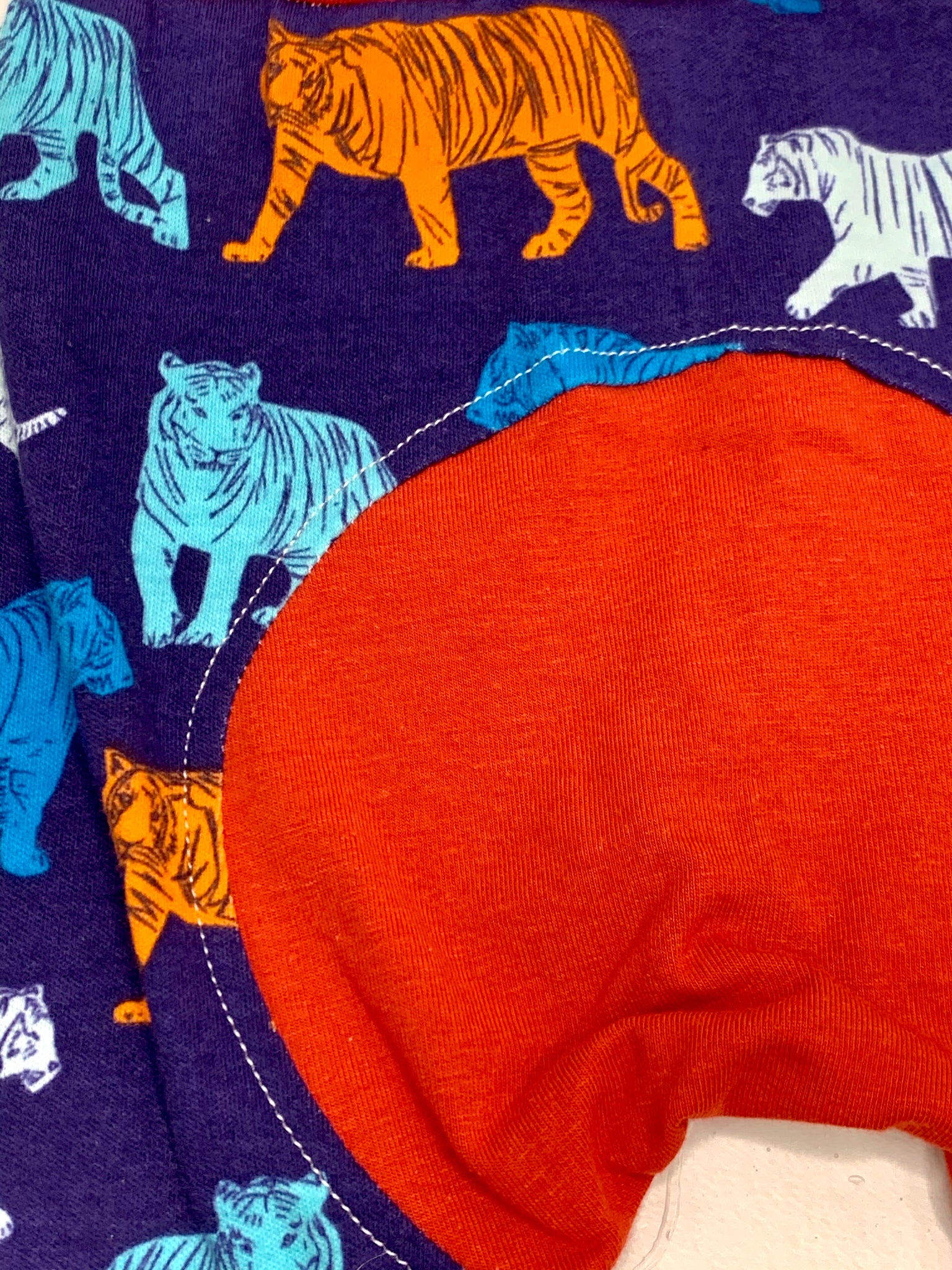 Mama Hen Grow with Me Pants (Tiger Doodles Orange)