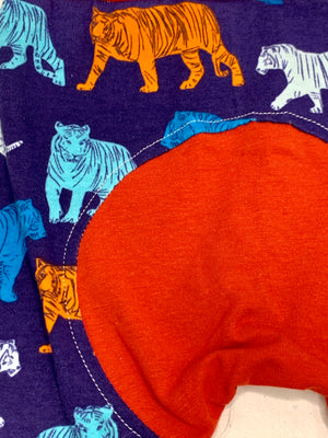 Mama Hen Grow with Me Pants (Tiger Doodles Orange)