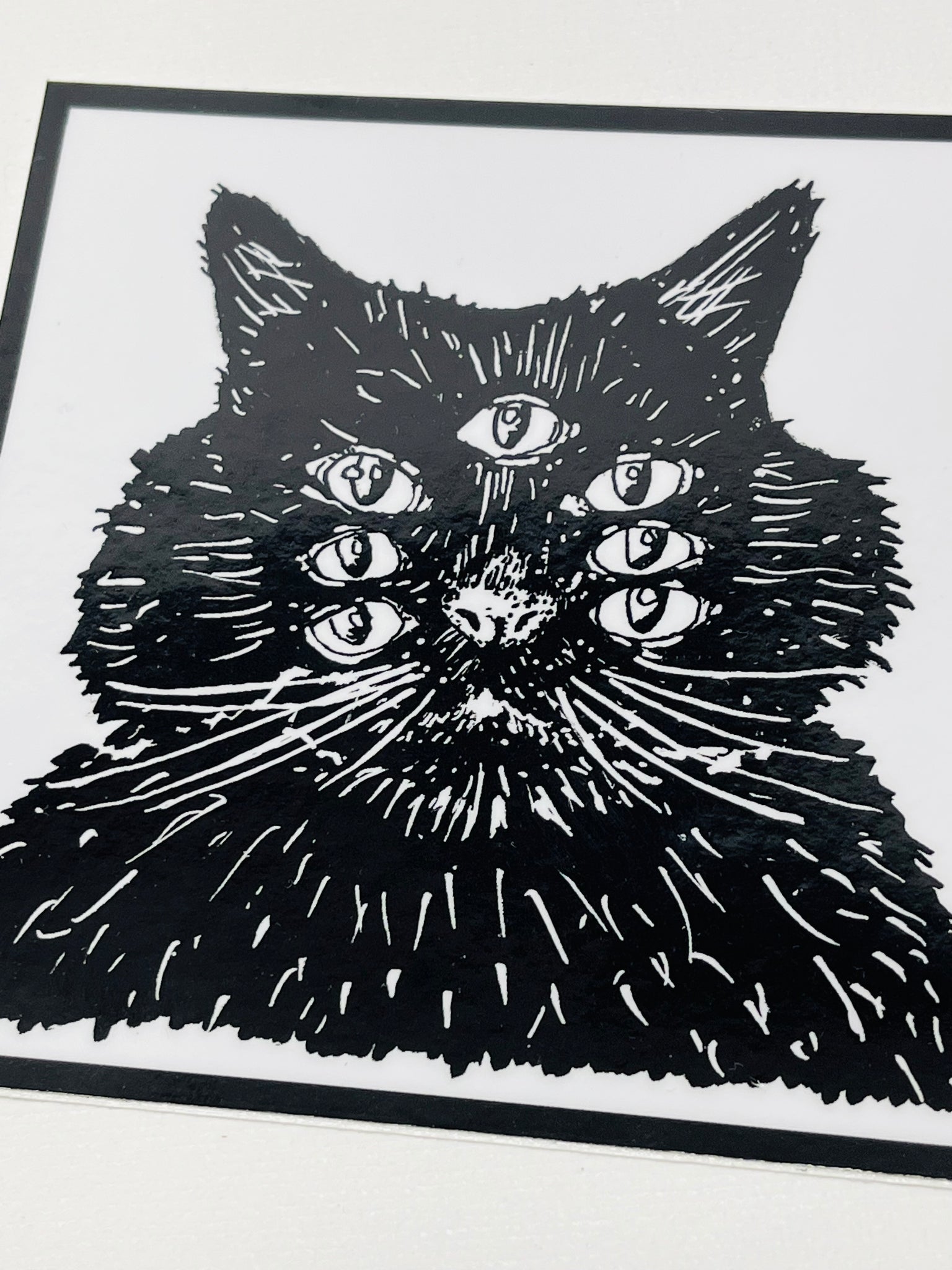 Harry Beast Square Cat Sticker
