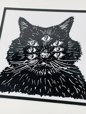 Harry Beast Square Cat Sticker
