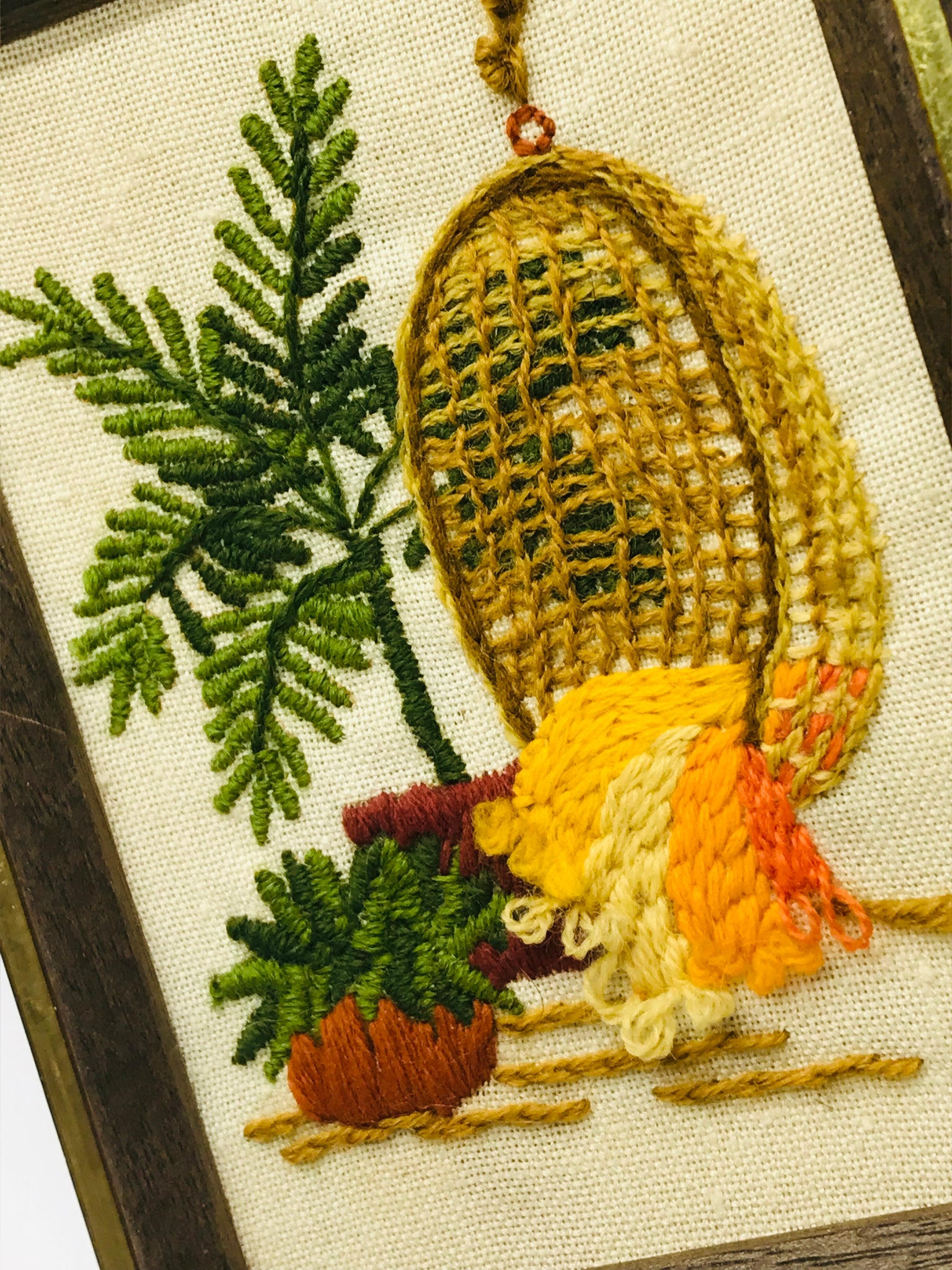Hanging Chair Embroidered Art