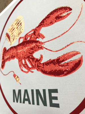 Maine Lobster 8x8in. Giclee Print by Kris Johnsen