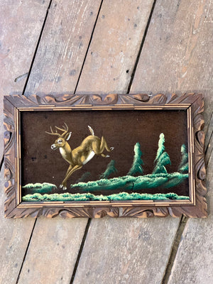 Running Deer Velvet Art