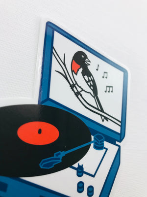 Songbird Record Player Sticker