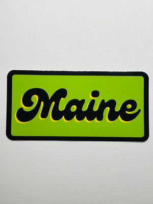 Maine Groovy Green Sticker