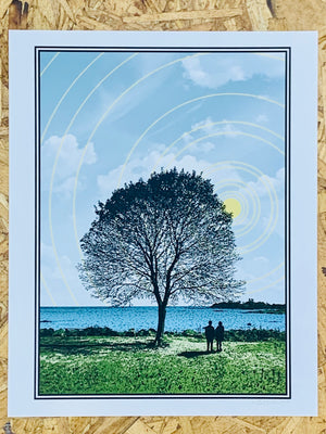 Tree and Couple 8x10in Giclee Print by Kris Johnsen