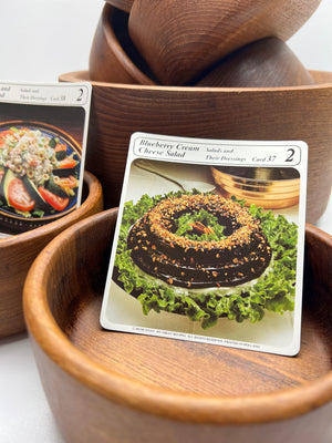 Vintage Wooden Salad Bowl Set of 7
