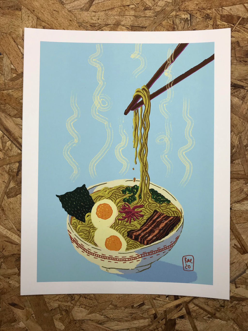 Blue Ramen 8.5 x 11in Giclee Print by Ryan LaMunyon