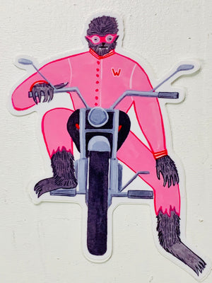 Werewolf Biker Sticker