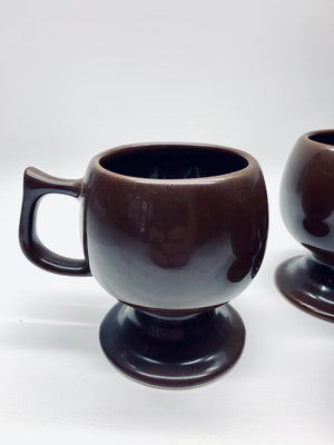 Set of 5 Brown Mugs