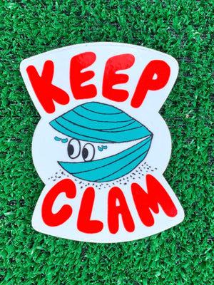 Keep Clam Sticker