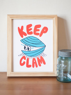 Keep Clam Print