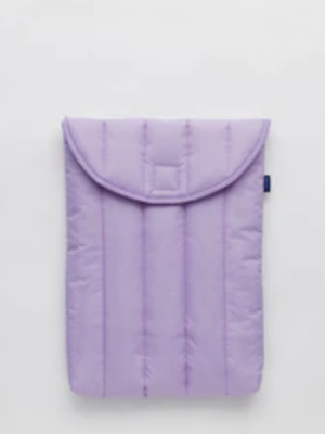 Dusty Lilac Puffy Laptop Sleeve