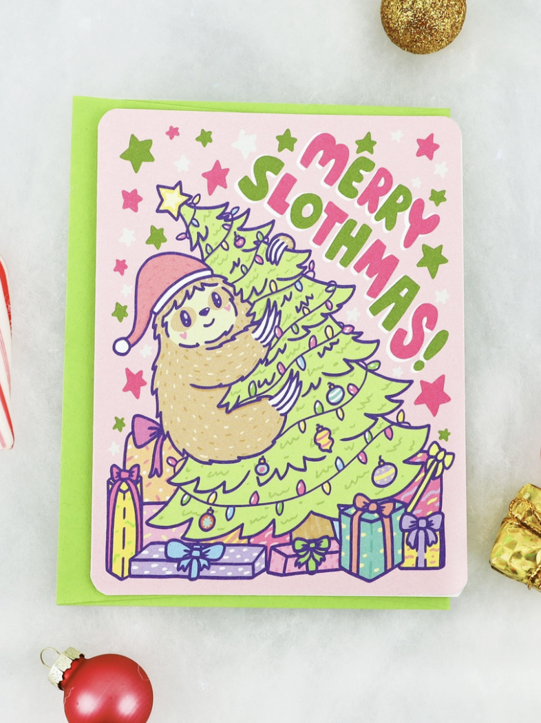 Merry Slothmas Card