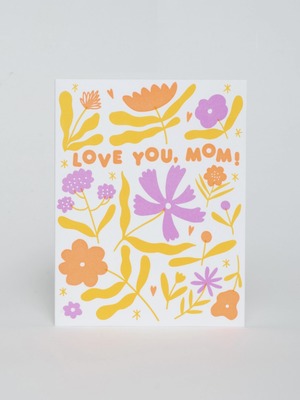 Mother's Day Scattered Floral Card