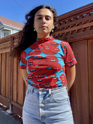 Mouths Mock Neck