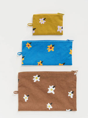 Flat Pouch Set Painted Daisies