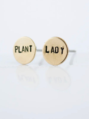 Tiny Plant Lady Stud Earrings