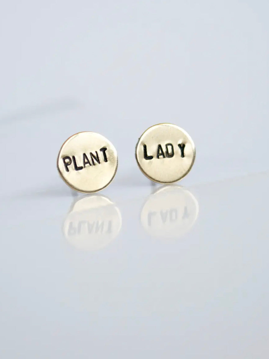 Tiny Plant Lady Stud Earrings