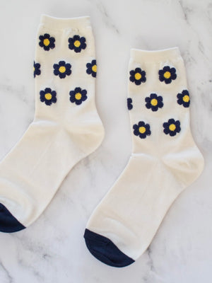 Daisy Puffy Socks