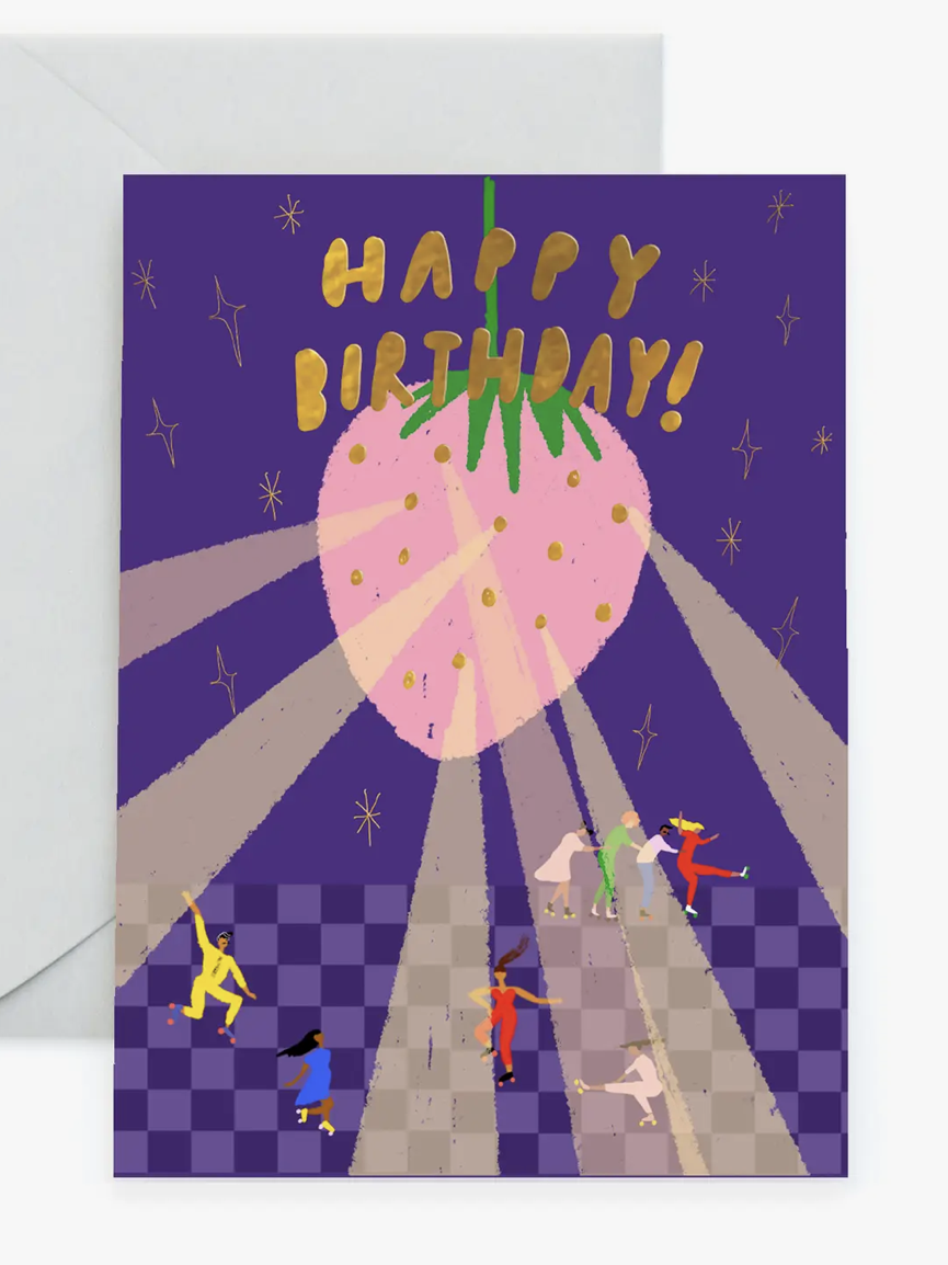 Roller Disco Birthday Card