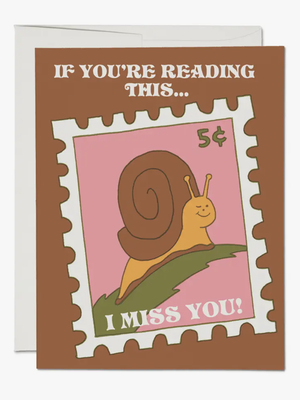 Snail Miss You Card