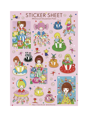 Whimsical Amusement Sticker Sheet