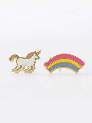 Unicorn And Rainbow Earrings