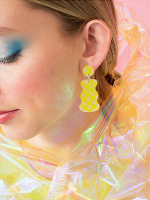 Unmellow Yellow Vase Dangle Earrings