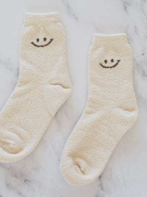 Happy Face Winter Socks