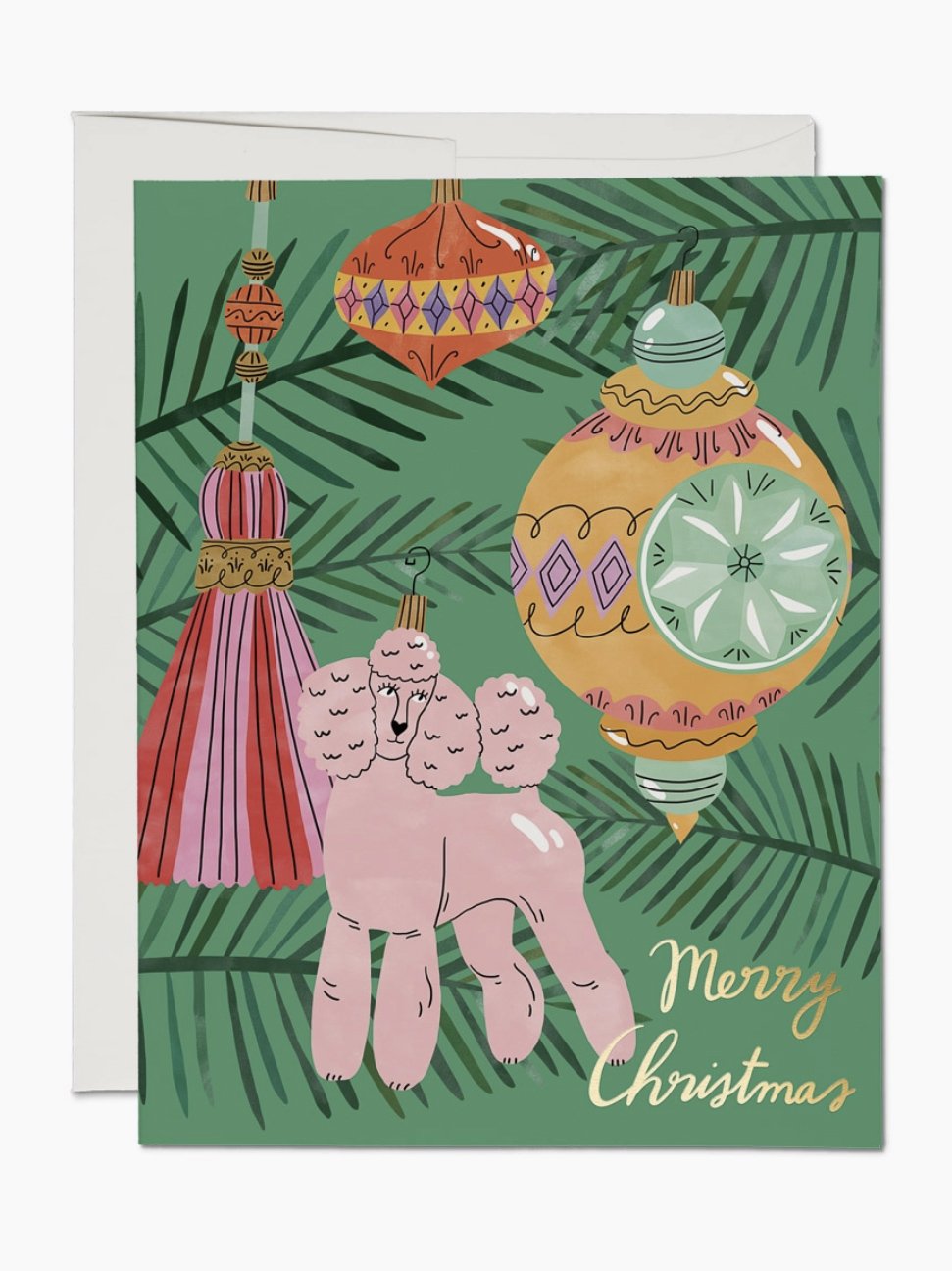 Christmas Poodle Card