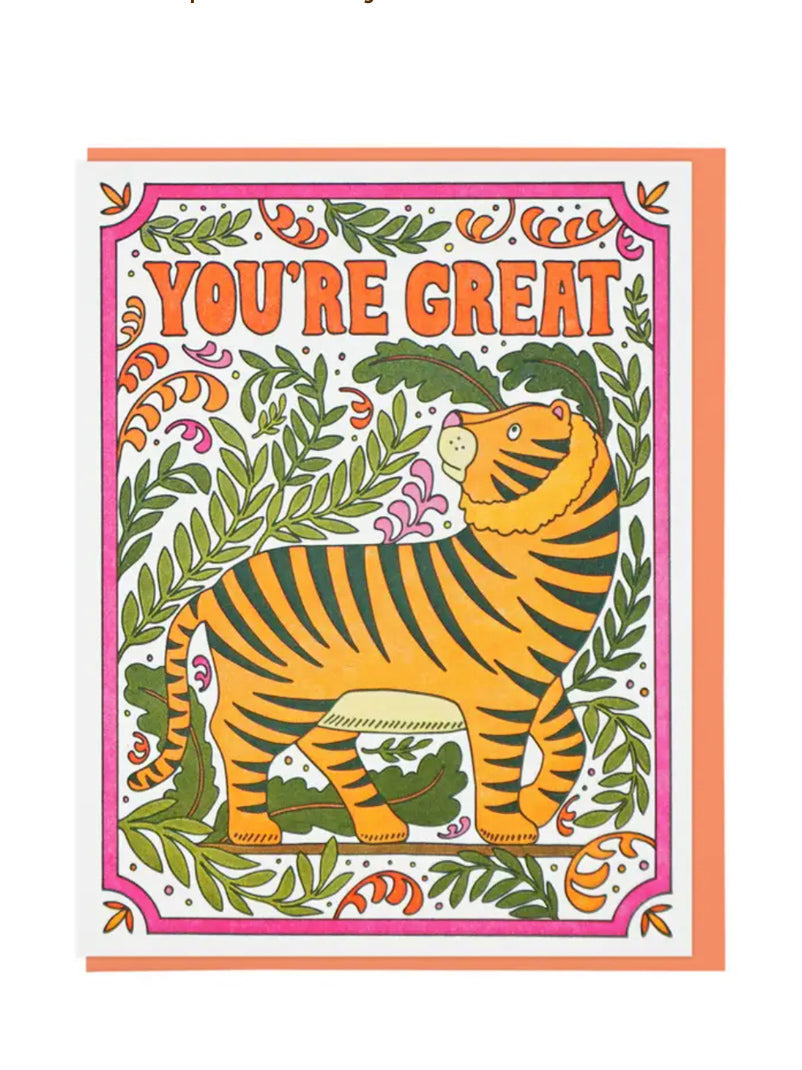You're Great Tiger Card